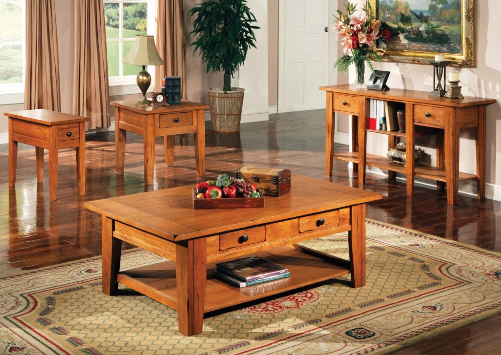 living room table oak