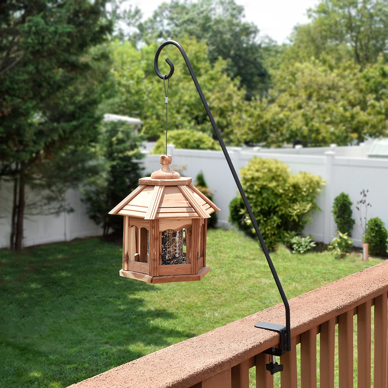 deck hook for bird feeder